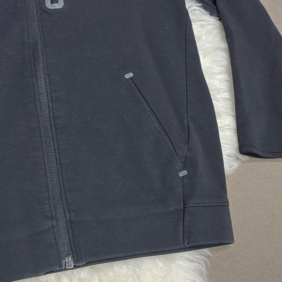 Old Navy Active Dynamic Fleece 4-Way Stretch Black Jacket Hoodie Kids Size M (8) - Picture 4 of 8